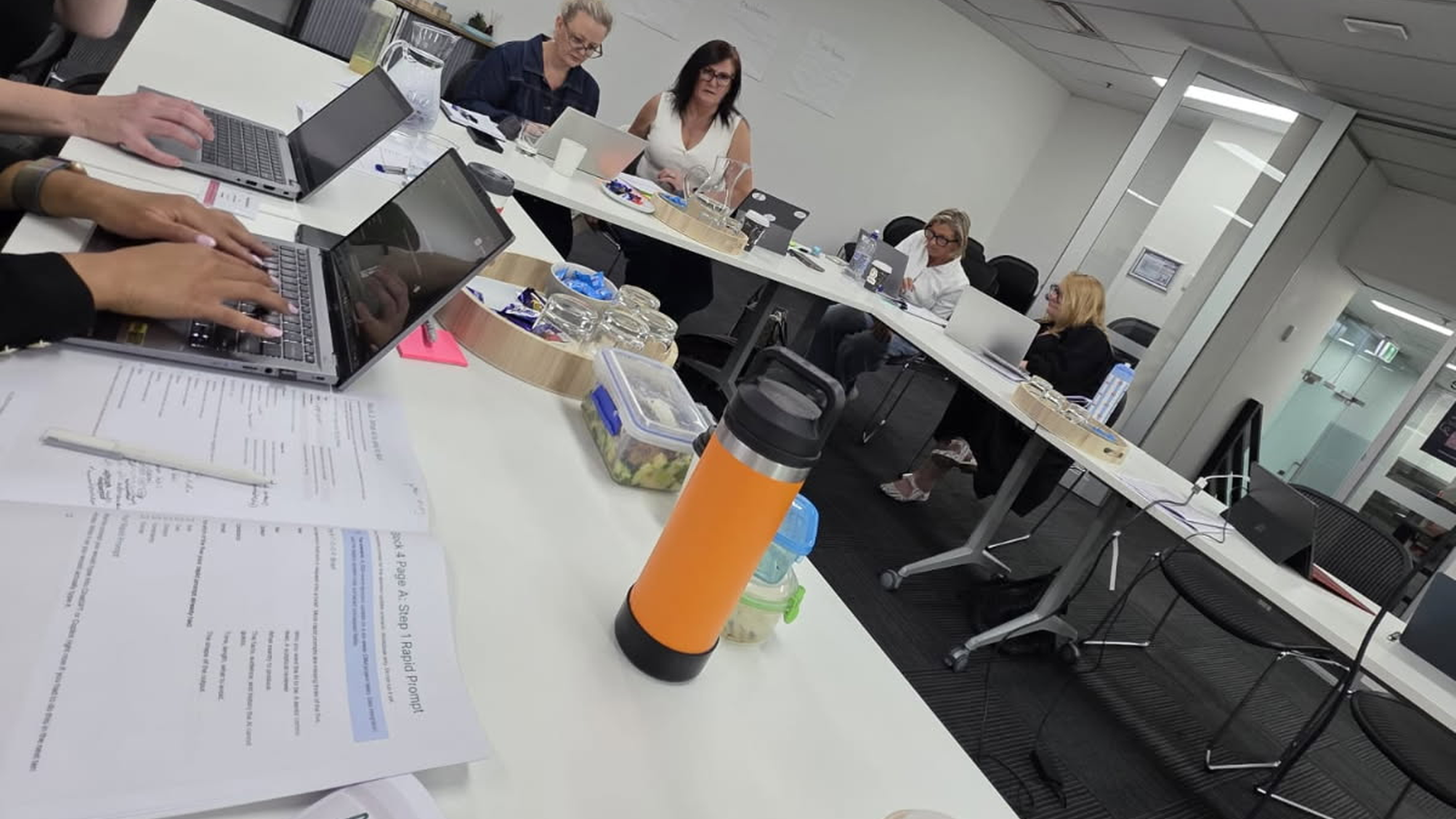 Workshop table in the lab